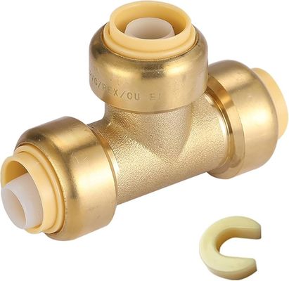 Tubomart OEM ブラス 鉛フリー プッシュフィット フィット サメの噛み 1/2 インチ 3/ 4 インチパイプフィット