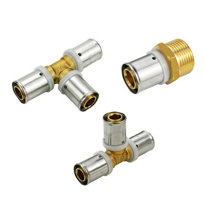 OEM 1/2インチ PEXブラスフィッティング PEXプレスフィッティング 3/4インチ PEX床暖房パイプのための等同ティー