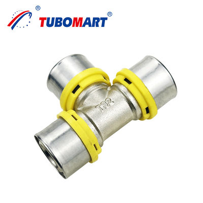 Tubomart 卸売 TH スタイル PEX AL PEX プレスフィッティング 肘掛け ティーカップリング 青銅プレスフィッティング