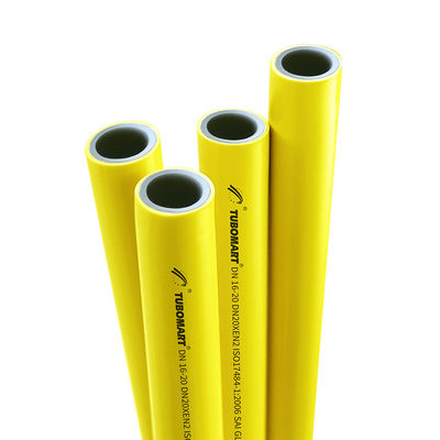 OEM TUBOMART PEX-AL-PEX イエローパイプ 高安全性多層アルミパイプ ガスシステム