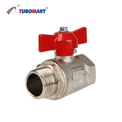TUBOMART OEM PEX-AL-PEX 16-32mm 1/2'-1' 水とガスのための手動銅ボールバルブ